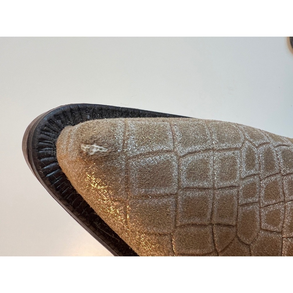 Emanuele Orasto Italy Leather Ankle Boots Block Heel Pointed Toe Size 39/8.5 - Picture 11 of 11